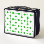 Lunch Box Pois verts, Motif à points Polka, points, pointill (Devant)