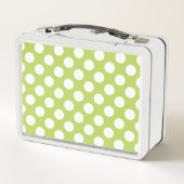 Lunch Box Pois verts, Motif à points Polka, points, pointill (Dos)