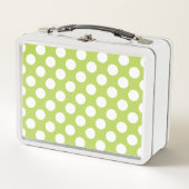 Lunch Box Pois verts, Motif à points Polka, points, pointill (Devant)