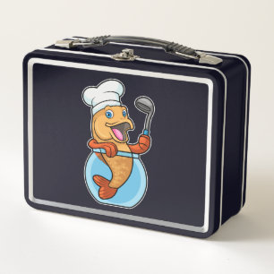 Lunch Box Poisson en verre comme cuire avec cuillère à soupe
