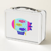 Lunch Box Poisson zèbre dans un Zeppelin (Dos)