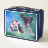 Lunch Box Poissons - Deux sirènes nageant en boucle (Dos)