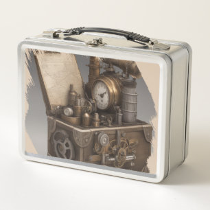 Lunch Box Poitrine au trésor avec engrenages