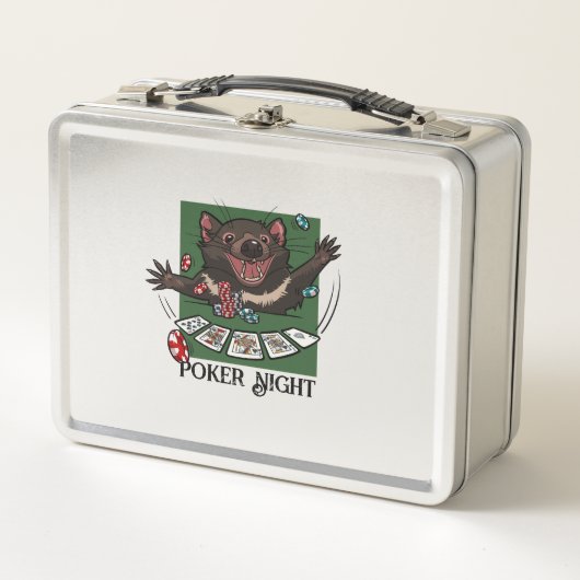 Lunch Box Poker Night Royal Flush Cartoon Tasmanian Diable (Devant)