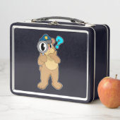 Lunch Box Police de l'ours Verre de nivellement (En situation)