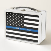 Lunch Box Police Mince Blue Line American Flag Ajouter un no (Devant)