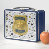 Lunch Box Police Themed Policeman Cop Officer Name (En situation)