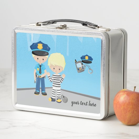 Lunch Box Policier mignon (En situation)