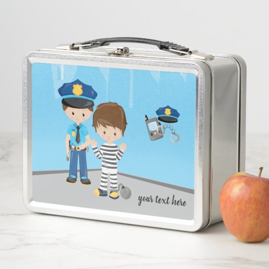 Lunch Box Policier mignon (En situation)