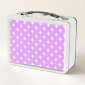 Lunch Box Polka blanche croise sur lilas (Dos)