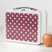 Lunch Box Polka blanche croise sur mûrier (En situation)