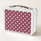 Lunch Box Polka blanche croise sur mûrier (Dos)