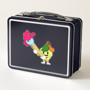 Lunch Box Pomme comme Peintre avec pinceau