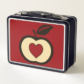 Lunch Box Pomme Noire + Coeur Rouge Logo Alimentation à Croî (Dos)