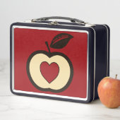 Lunch Box Pomme Noire + Coeur Rouge Logo Alimentation à Croî (En situation)