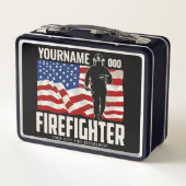 Lunch Box Pompier personnalisé Secourir USA Drapeau Patrioti (Dos)