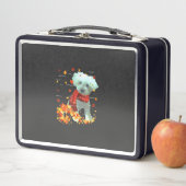 Lunch Box Poochon Écharpe d'automne - Chiens Feuilles d'auto (En situation)
