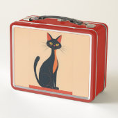 Lunch Box Pop Art Black Cat Kid ou Adulte (Dos)