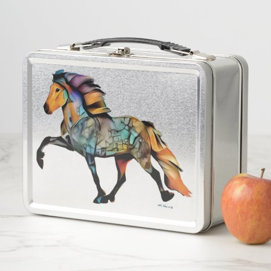 Lunch Box Pop Art islandais Cheval (En situation)