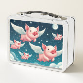 Lunch Box Porcs volants mignons en gros plan dans le ciel ét (Dos)