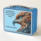 Lunch Box Portrait d'aigle à plumes L'aigle s'envole, Début (Dos)