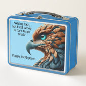 Lunch Box Portrait d'aigle à plumes L'aigle s'envole, Début (Devant)