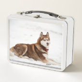 Lunch Box Portrait de Cute Sibérien Husky (Devant)