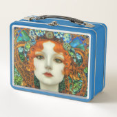 Lunch Box Portrait d'une belle femme en verre tendu (Devant)