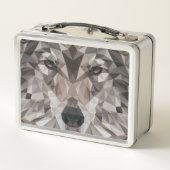 Lunch Box Portrait géométrique Wolf Lone (Dos)