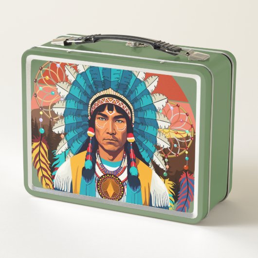 Lunch Box Portrait puissant en chef amérindien (Dos)