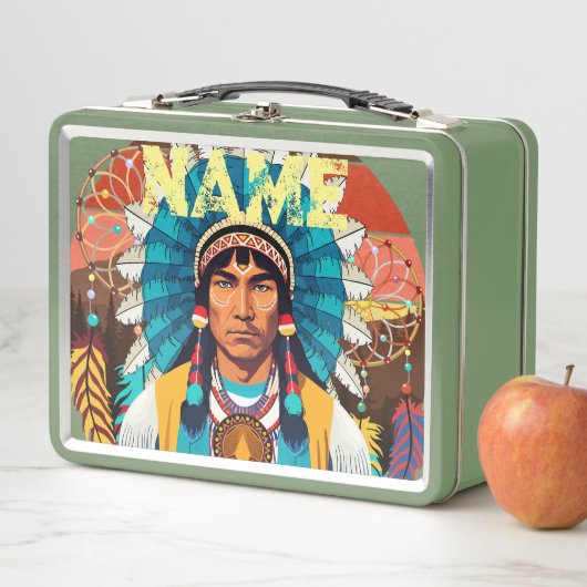 Lunch Box Portrait puissant en chef amérindien (En situation)