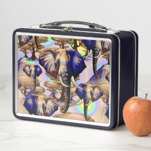 Lunch Box Portrait surréaliste de l'éléphant africain