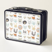 Lunch Box Portraits animaux mignons amicaux des visages | (Dos)