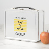 Lunch Box Posez-moi des questions sur le golfeur de golf (En situation)
