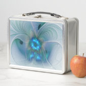 Lunch Box Position, Abstrait bleu turquoise fractal (En situation)