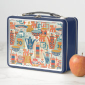 Lunch Box Poterie peinte à la main rétro (En situation)