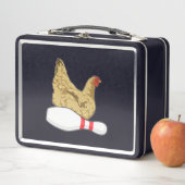 Lunch Box Poulet au Bowling avec épingle de Bowling (En situation)