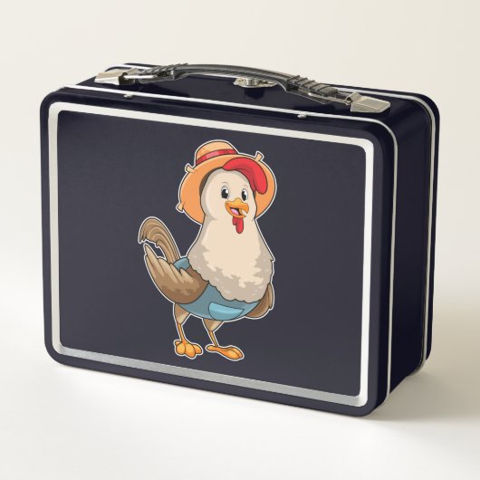 Lunch Box Poulet en fermier avec Casquette (Dos)