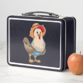 Lunch Box Poulet en fermier avec Casquette (En situation)