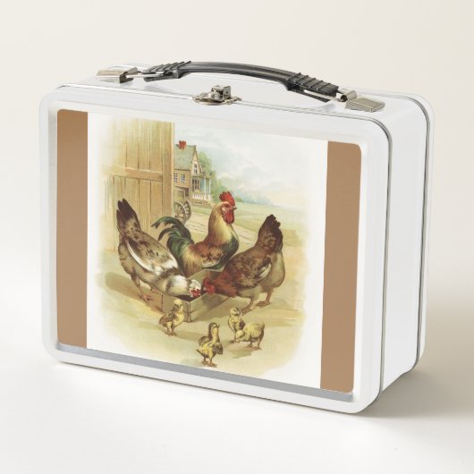 Lunch Box Poulets de la ferme d'art vintage (Devant)