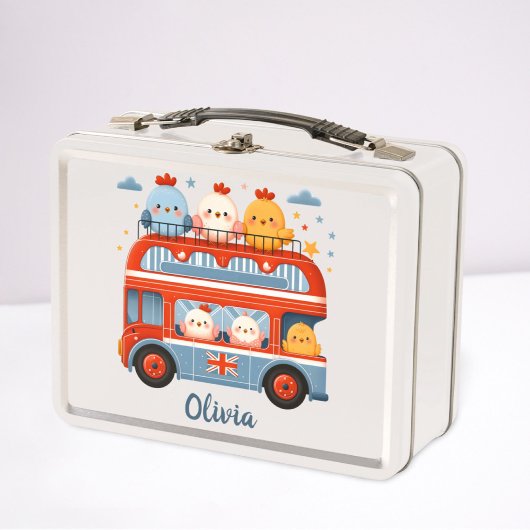 Lunch Box Poulets mignons et bus de Londres