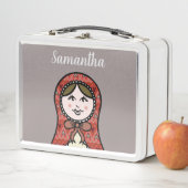 Lunch Box Poupée de nidification russe personnalisée Matryos (En situation)