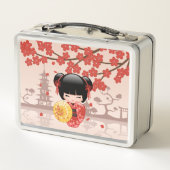 Lunch Box Poupée rouge Sakura Kokeshi - Geisha japonais (Dos)