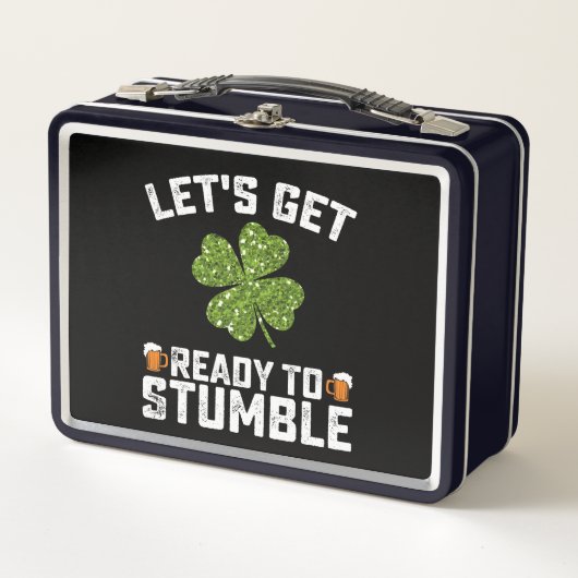Lunch Box Préparons-nous à trébucher Funny St Patrick's Day (Devant)