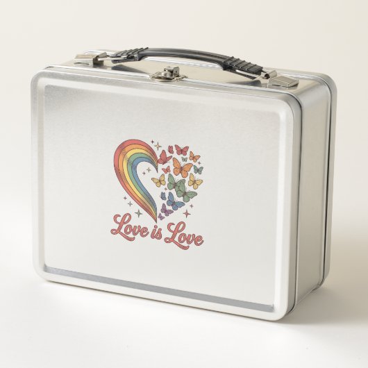 Lunch Box Pride Papillon Cœur Amour Est Amour Conception de (Devant)