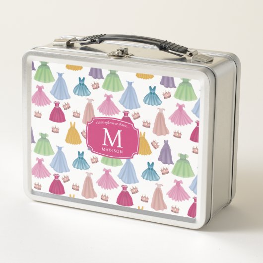 Lunch Box Princess Dresses Fairytale Petite fille Monogramme (Devant)