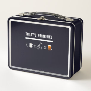 Lunch Box Priorités d'aujourd'hui Funny Vélo de montagne