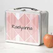 Lunch Box Prisme rose Customisée (En situation)