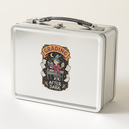 Lunch Box Professeur Halloween Notant Après la Tombée de la  (Devant)
