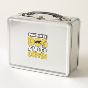 Lunch Box Propulsé par le chien et le café Vintage Shirt Des